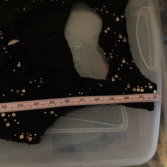 Black and gold back cutout emerald sundae size 9 sleeveless dress - Picture 5 of 7